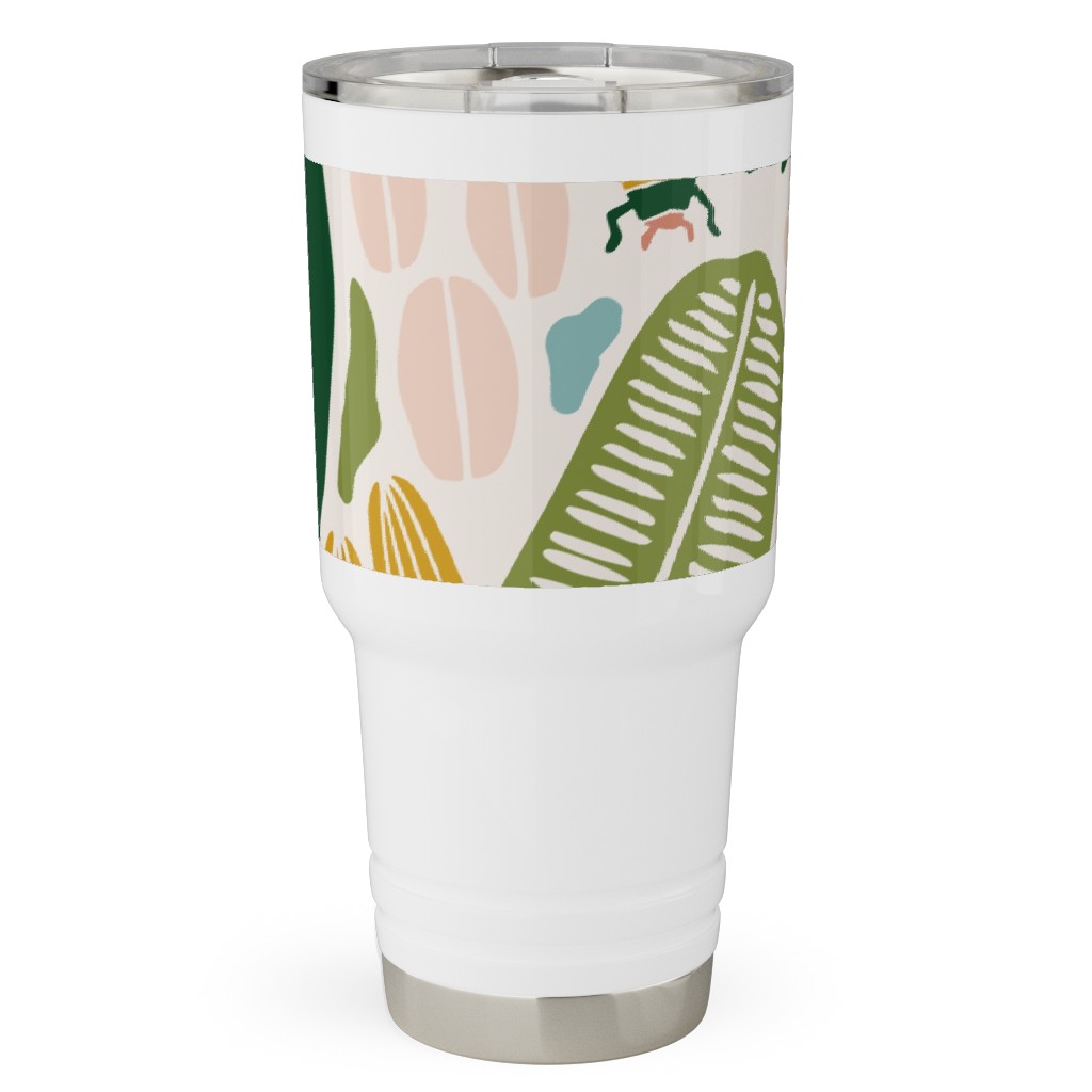 Tropical Adventure Woodcut - Multi Travel Tumbler, 30oz, Multicolor