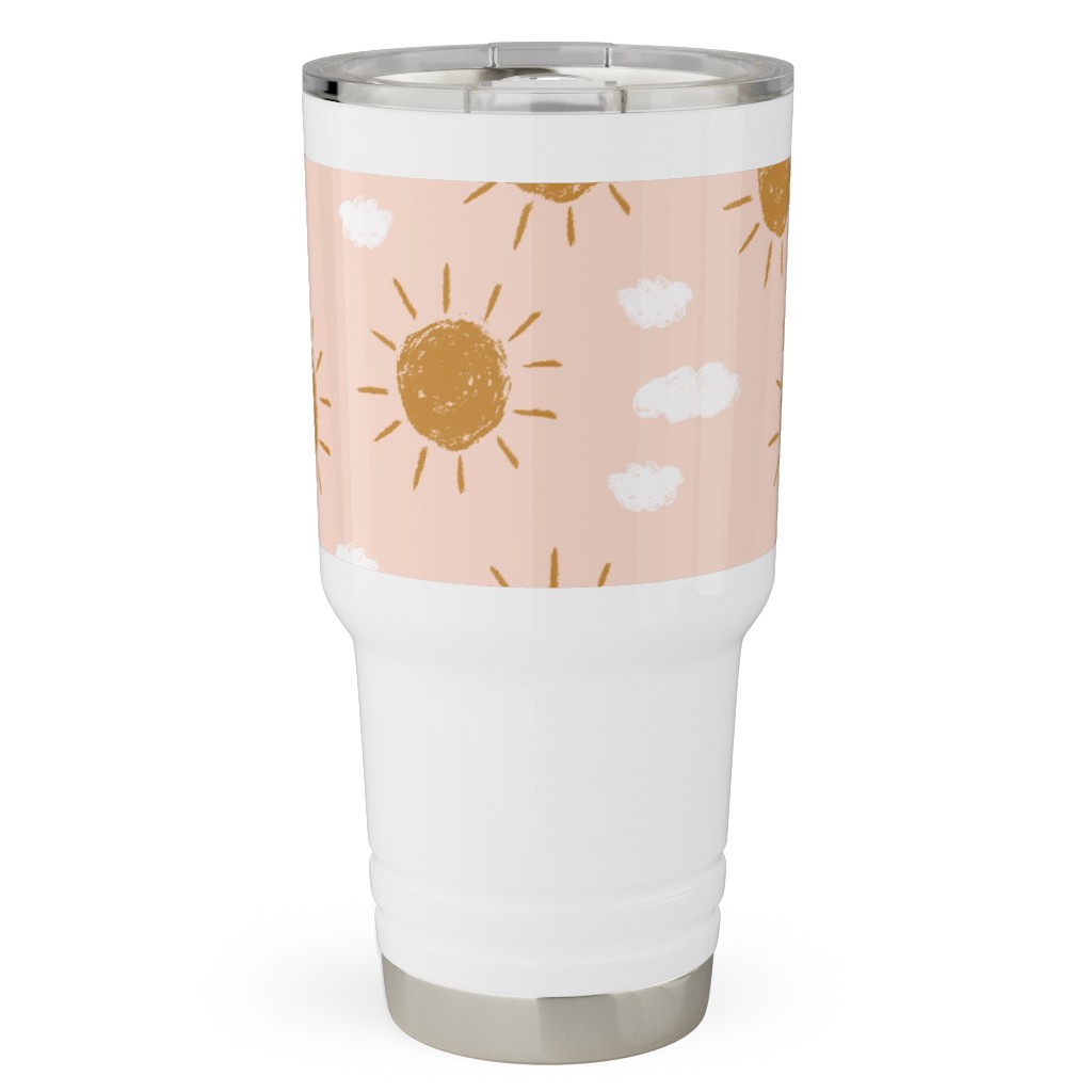 Little Golden Sun - Pink Travel Tumbler, 30oz, Pink