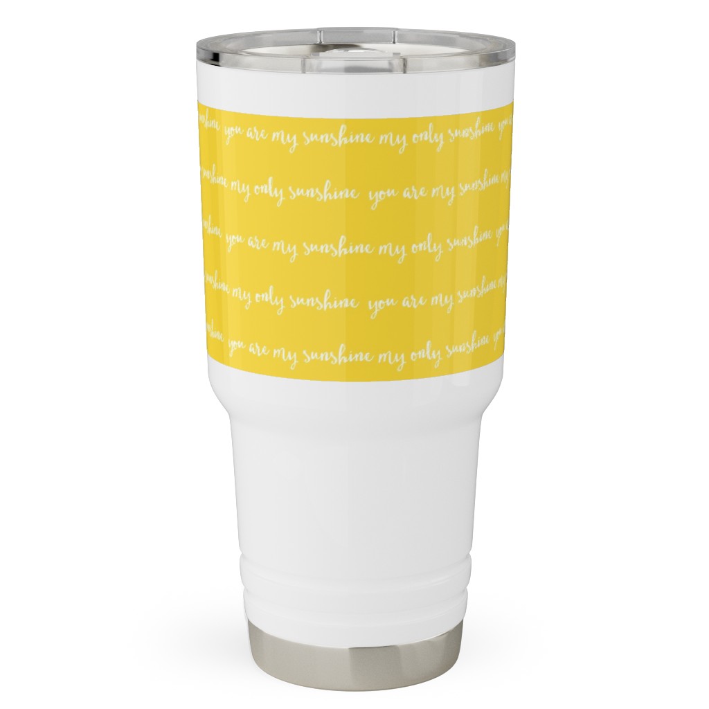 Sunshine - Yellow Travel Tumbler, 30oz, Yellow