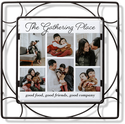 The Gathering Place Trivet, Ceramic, White