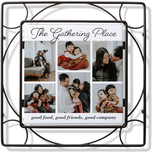 The Gathering Place Trivet, Ceramic, White, white