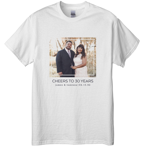 Floating Frame T-shirt, Adult (S), White, Customizable front, White