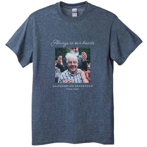 Gallery of One Square T-shirt, Adult (S), Gray, Customizable front, White