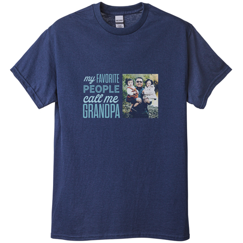Favorite People Call Me T-shirt, Adult (S), Navy, Customizable front, Blue, cedar