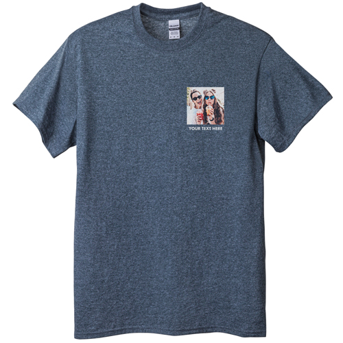 Pocket Gallery of One T-shirt, Adult (M), Gray, Customizable front & back, White