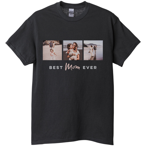 The Best Three T-shirt, Adult (L), Black, Customizable front & back, White