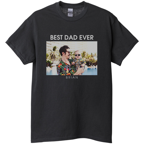 Text Gallery of One T-shirt, Adult (L), Black, Customizable front, White, white