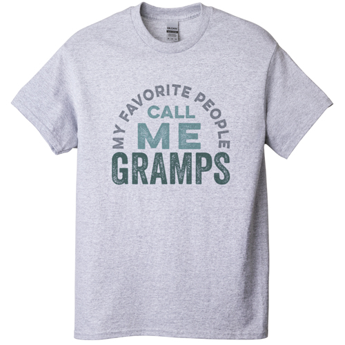 Call Me Nickname T-shirt, Adult (L), Gray, Customizable front & back, Blue, lake