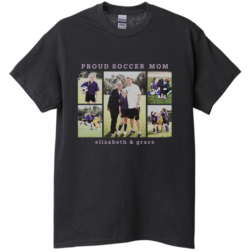 Hero Gallery of Five T-shirt, Adult (XL), Black, Customizable front, White, white