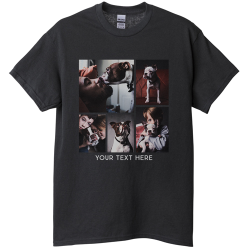 Gallery of Five T-shirt, Adult (XL), Black, Customizable front & back, White, white