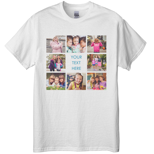 Gallery of Eight T-shirt, Adult (XL), White, Customizable front & back, White, white