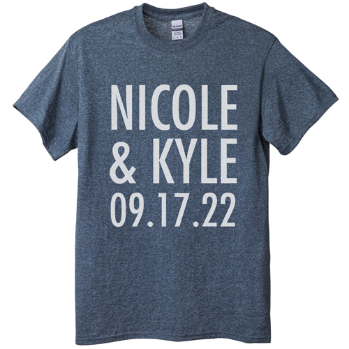 Add Text Here T-shirt, Adult (XL), Gray, Customizable front & back, White