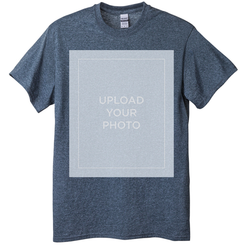 Upload Your Own Design T-shirt, Adult (XL), Gray, Customizable front & back, White