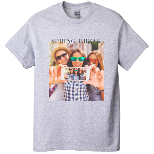 Modern Gallery of One T-shirt, Adult (XL), Gray, Customizable front & back, White, white