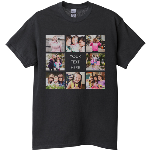 Gallery of Eight T-shirt, Adult (XXL), Black, Customizable front & back, White, white