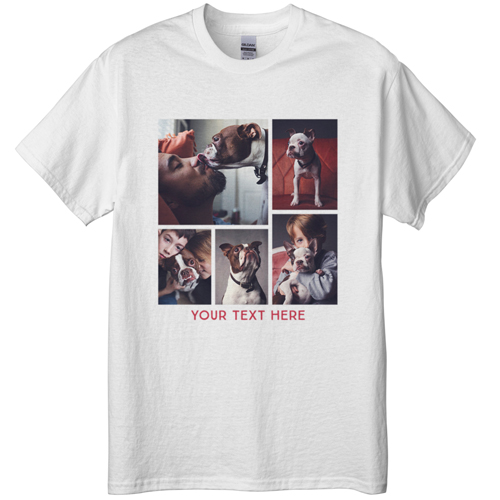 Gallery of Five T-shirt, Adult (XXL), White, Customizable front, White, white