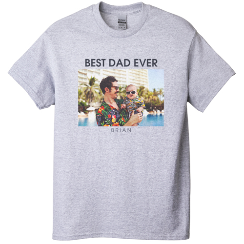 Text Gallery of One T-shirt, Adult (XXL), Gray, Customizable front, White, white