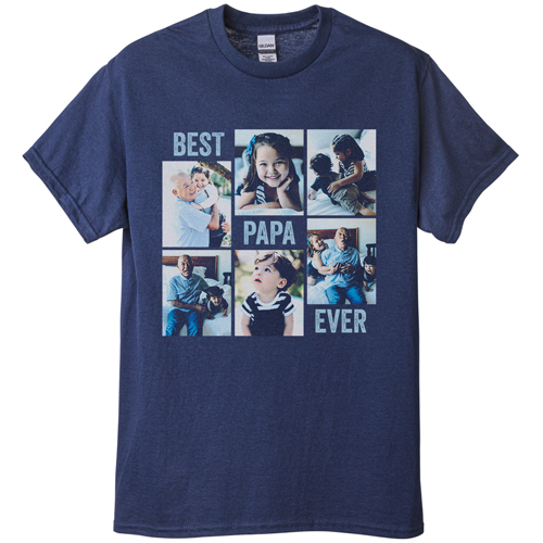 Gallery of Six T-shirt, Adult (XXL), Navy, Customizable front & back, White, white