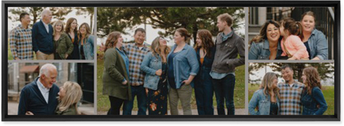 Gallery of Five Pano Wall Art, Black, Single piece, Mounted, 12x36, Multicolor, multi