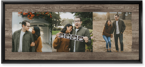 Countryside Pano Wall Art, Black, Single piece, Mounted, 10x24, Brown, wood