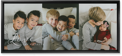 Just Love Pano Trio Wall Art, Black, Single piece, Mounted, 10x24, White, white