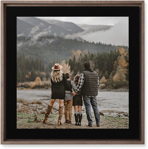 Simple Gallery of One Border Wall Art, Walnut, Single piece, Mounted, 16x16, Multicolor