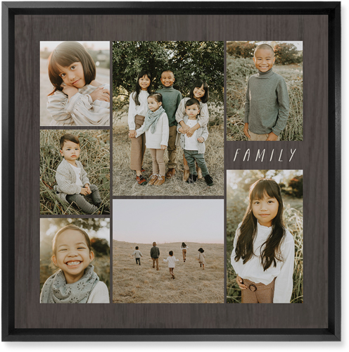 Lucky Seven Wall Art, Black, Single piece, Mounted, 16x16, Multicolor