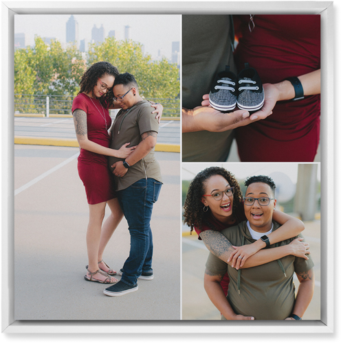 Three Piece Wall Art, White, Single piece, Mounted, 16x16, Multicolor, multi