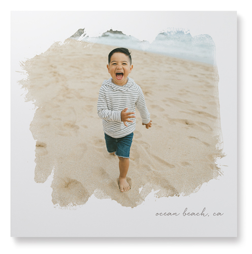 Brushstrokes Portrait Wall Art, No Frame, Single piece, Mounted, 16x16, White, white