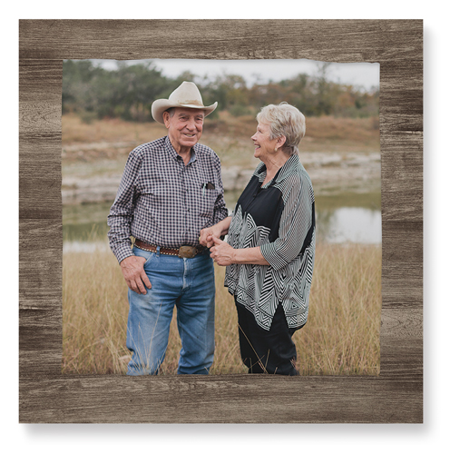 Countryside Portrait Wall Art, No Frame, Single piece, Mounted, 16x16, Brown, wood