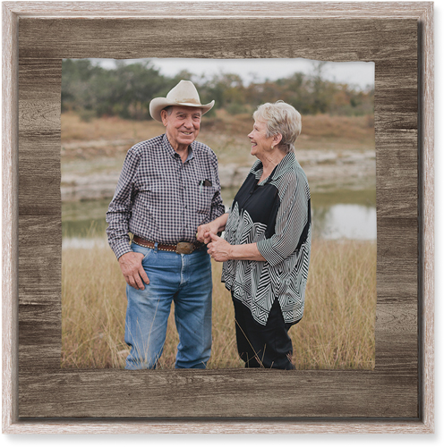 Countryside Portrait Wall Art, Rustic, Single piece, Mounted, 16x16, Brown