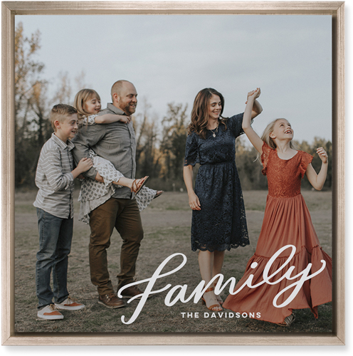 Family Letters Wall Art, Metallic, Single piece, Mounted, 16x16, White, white