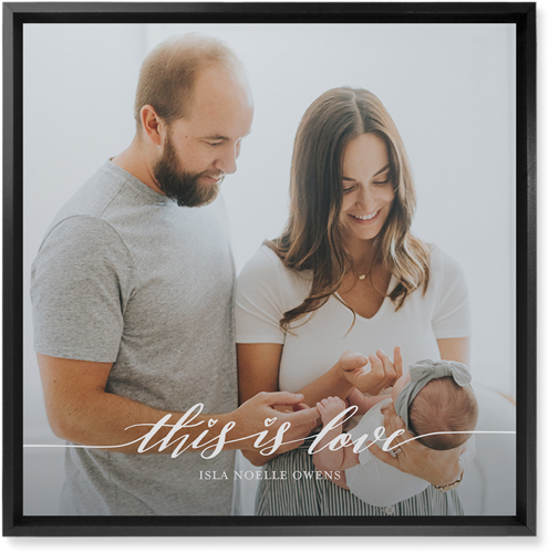 Love Is Portrait Wall Art, Black, Single piece, Mounted, 16x16, White, white