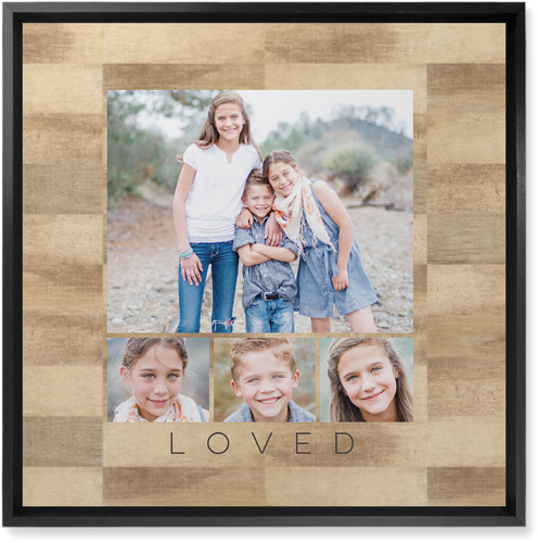 Four Real Wall Art, Black, Single piece, Mounted, 16x16, Beige, khaki