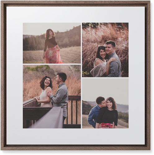 Four Winds Wall Art, Walnut, Single piece, Mounted, 16x16, White, white