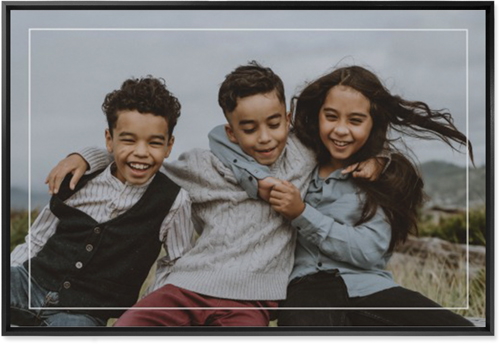 Floating Frame Wall Art, Black, Single piece, Mounted, 24x36, White, white