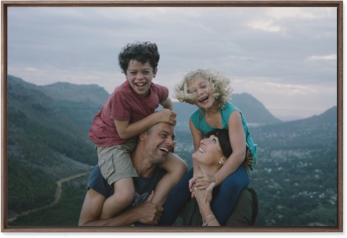 Photo Gallery Wall Art, Walnut, Single piece, Mounted, 24x36, Multicolor
