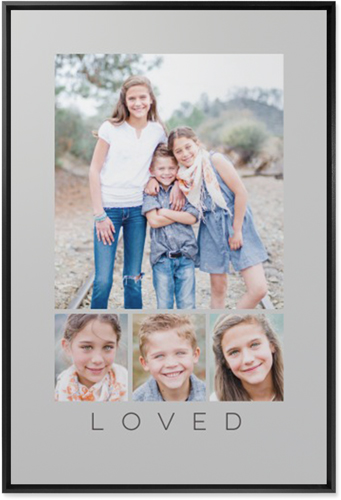 Four Real Wall Art, Black, Single piece, Mounted, 24x36, Gray, silver lining