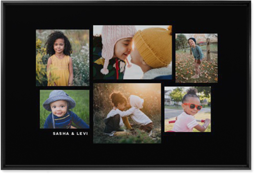 Six Times Wall Art, Black, Single piece, Mounted, 24x36, Black