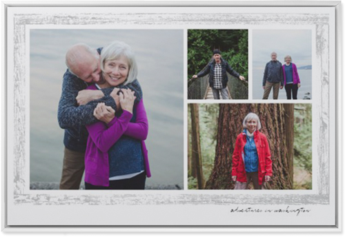 Brushed Border Collage Of Four Wall Art, White, Single piece, Mounted, 24x36, Gray, smoke