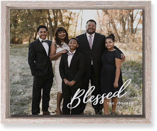 Blessed Letters Wall Art, Rustic, Single piece, Mounted, 8x10, White, white