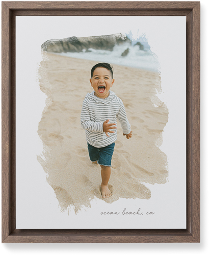 Brushstrokes Portrait Wall Art, Walnut, Single piece, Mounted, 8x10, White, white