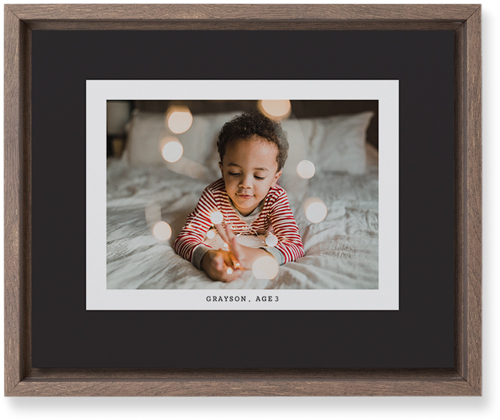 Frame Up Wall Art, Walnut, Single piece, Mounted, 8x10, Gray