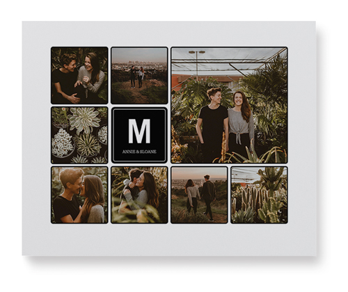 Photo Tiles Wall Art, No Frame, Single piece, Mounted, 8x10, Black, black
