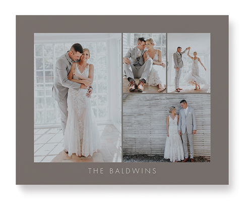 Four Corners Wall Art, No Frame, Single piece, Mounted, 8x10, Gray, ash