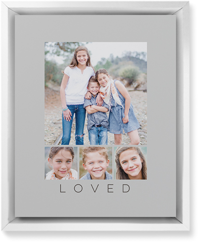 Four Real Wall Art, White, Single piece, Mounted, 8x10, Gray, silver lining