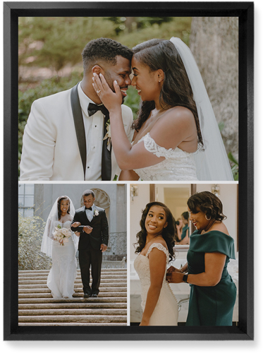 Gallery of Three Portrait Wall Art, Black, Single piece, Mounted, 10x14, Multicolor, multi