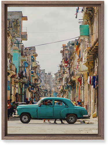 Downtown Cuba Wall Art, Walnut, Single piece, Mounted, 10x14, Multicolor