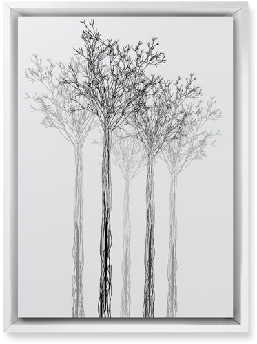 Forest Silhouette Wall Art, White, Single piece, Mounted, 10x14, Multicolor