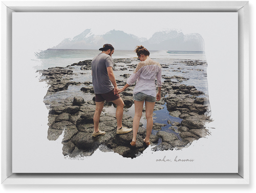 Brushstrokes Wall Art, White, Single piece, Mounted, 10x14, White, white